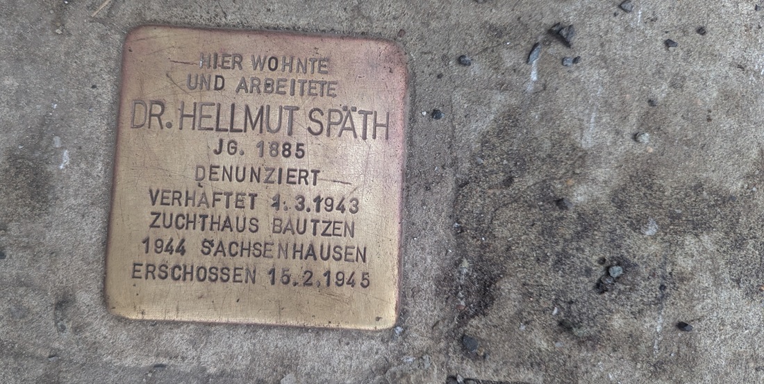 Ein Stolperstein dokumentiert das Schicksal von Dr. Helmut Späth in der NS-Zeit.
