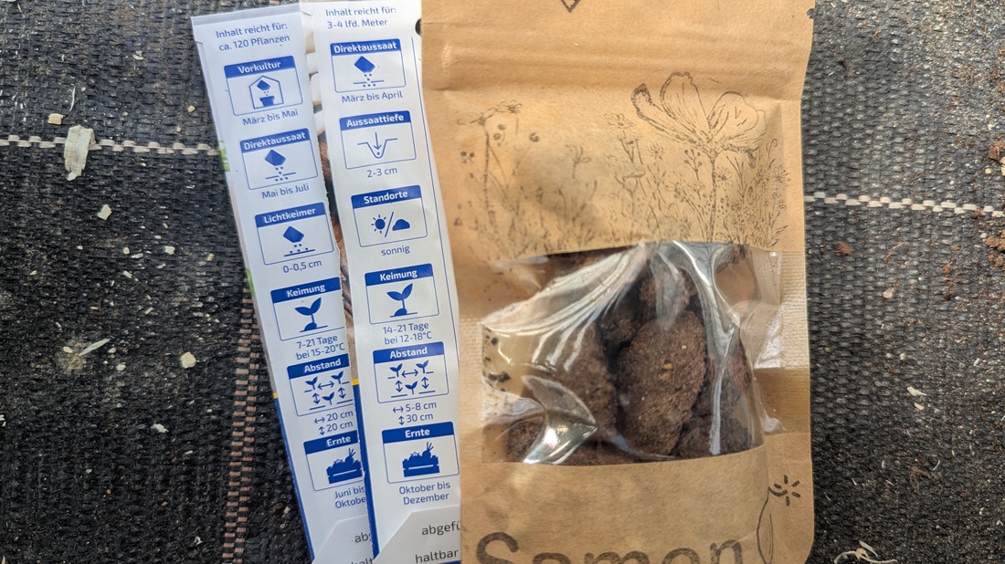 Auf Samentütchen lässt sich jede Menge ablesen.