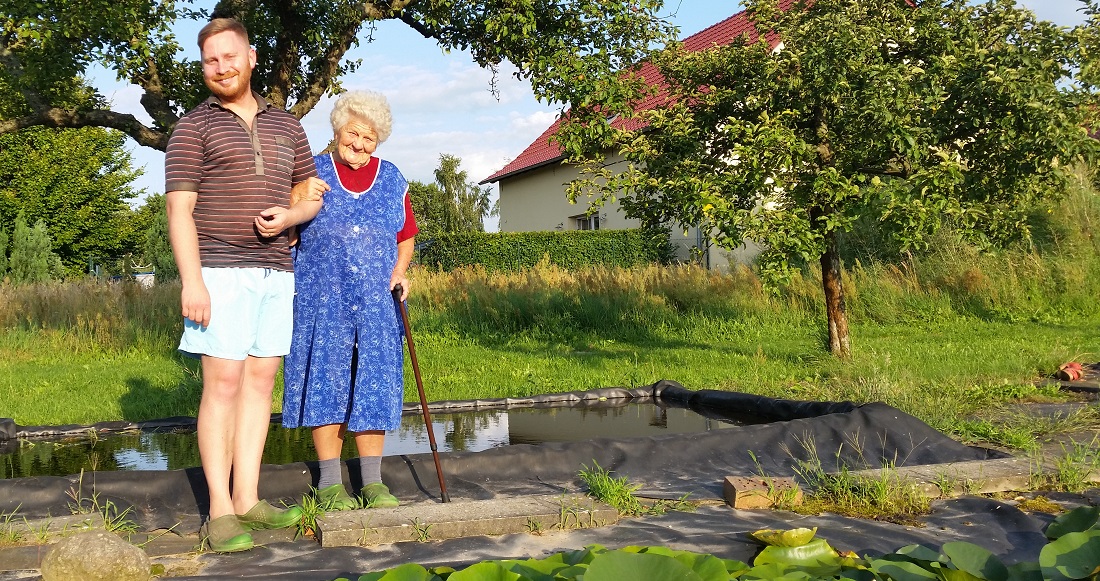 Christian Zilinsky-Meyer und seine Oma Elli Meyer, Nick war noch unterwegs © GartenRadio.fm