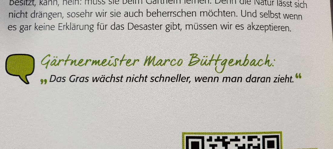 Gartentipp und im Lebensmotto von Gärtnermeister Büttgenbach © GartenRadio.fm