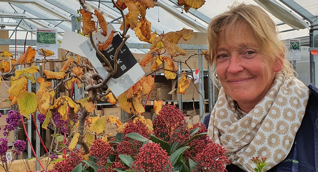 Floristin Iris Effenberger hat sich über die Jahre einen Fundus aus Naturmaterialien zulegt. © GartenRadio.fm